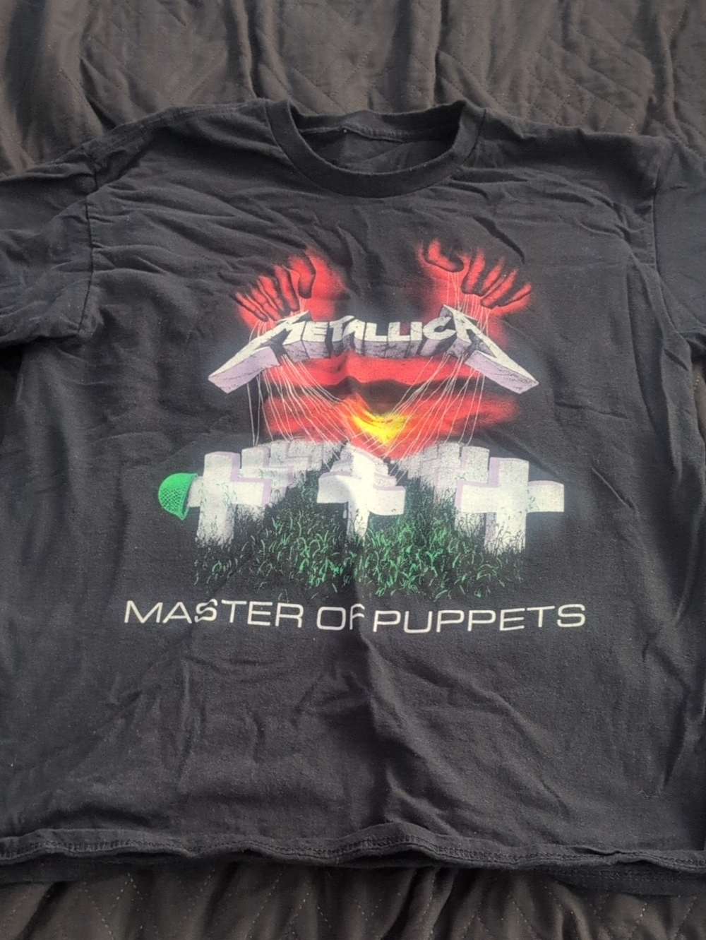 Metallica Master of Puppets Graphic Tee - Black with Red/Green Print